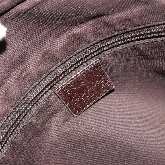 GUCCI GG Canvas Web Sherry Line Shoulder Bag Beige Silver 189751 Auth 154441