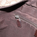 GUCCI GG Canvas Web Sherry Line Shoulder Bag Beige Silver 189751 Auth 154441-23