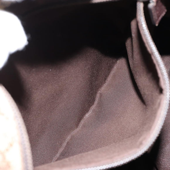 GUCCI GG Canvas Web Sherry Line Shoulder Bag Beige Silver 189751 Auth 154441