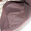 GUCCI GG Canvas Web Sherry Line Shoulder Bag Beige Silver 189751 Auth 154441-25