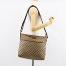 GUCCI GG Canvas Web Sherry Line Shoulder Bag Beige Silver 189751 Auth 154441-26