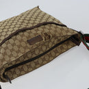 GUCCI GG Canvas Web Sherry Line Shoulder Bag Beige Silver 189751 Auth 154441-6