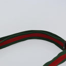 GUCCI GG Canvas Web Sherry Line Shoulder Bag Beige Silver 189751 Auth 154441-14