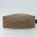 GUCCI GG Canvas Web Sherry Line Shoulder Bag Beige Silver 189751 Auth 154441-5