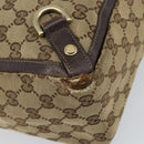 GUCCI GG Canvas Tote Bag Beige Gold 141472 Auth 154442-16