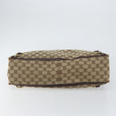 GUCCI GG Canvas Tote Bag Beige Gold 141472 Auth 154442-5