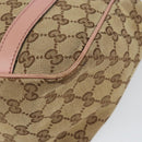 GUCCI GG Canvas Hand Bag Beige Gold 232963 Auth 154443-14