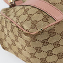 GUCCI GG Canvas Hand Bag Beige Gold 232963 Auth 154443-9