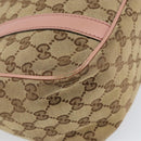 GUCCI GG Canvas Hand Bag Beige Gold 232963 Auth 154443-16