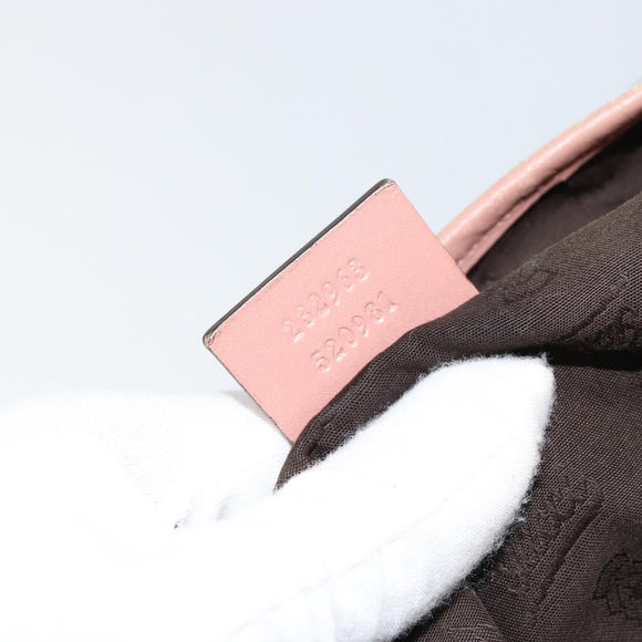 GUCCI GG Canvas Hand Bag Beige Gold 232963 Auth 154443