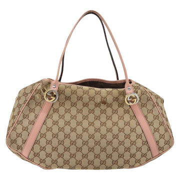 GUCCI GG Canvas Hand Bag Beige Gold 232963 Auth 154443 - 0