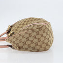 GUCCI GG Canvas Hand Bag Beige Gold 232963 Auth 154443-4