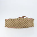 GUCCI GG Canvas Hand Bag Beige Gold 232963 Auth 154443-5