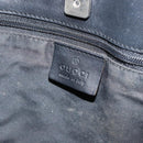 GUCCI GG Canvas Tote Bag Black Silver 36173 1705 Auth 154445-18