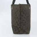 GUCCI GG Canvas Tote Bag Black Silver 36173 1705 Auth 154445-3