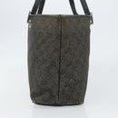 GUCCI GG Canvas Tote Bag Black Silver 36173 1705 Auth 154445-4