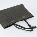 GUCCI GG Canvas Tote Bag Black Silver 36173 1705 Auth 154445-6