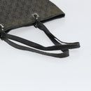 GUCCI GG Canvas Tote Bag Black Silver 36173 1705 Auth 154445-7