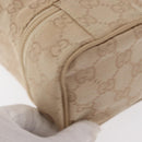 GUCCI GG Canvas Pouch Beige Silver 039 1054 Auth 154448-10