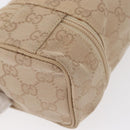 GUCCI GG Canvas Pouch Beige Silver 039 1054 Auth 154448-11