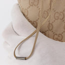 GUCCI GG Canvas Pouch Beige Silver 039 1054 Auth 154448-12