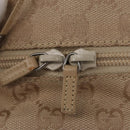 GUCCI GG Canvas Pouch Beige Silver 039 1054 Auth 154448-13