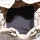 GUCCI GG Canvas Pouch Beige Silver 039 1054 Auth 154448-14