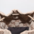 GUCCI GG Canvas Pouch Beige Silver 039 1054 Auth 154448-15