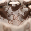 GUCCI GG Canvas Pouch Beige Silver 039 1054 Auth 154448-16