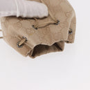 GUCCI GG Canvas Pouch Beige Silver 039 1054 Auth 154448-6