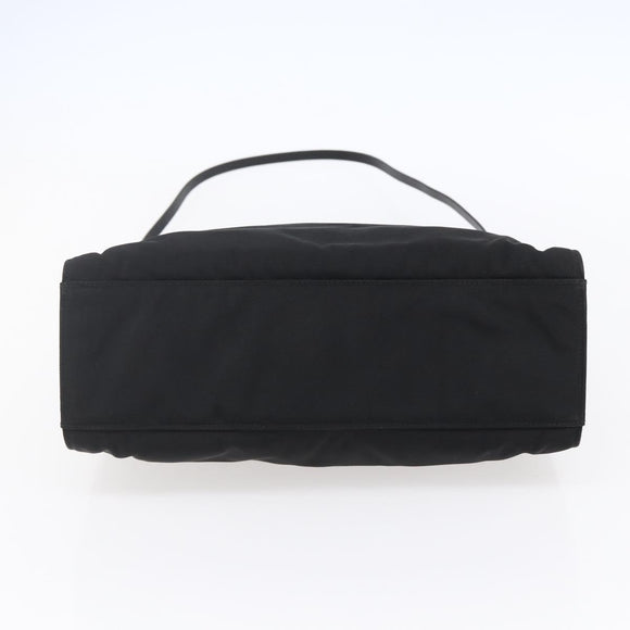 GUCCI GG Canvas Bamboo Hand Bag Nylon Black Silver 002 1016 Auth 154449