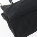 GUCCI GG Canvas Bamboo Hand Bag Nylon Black Silver 002 1016 Auth 154449-16