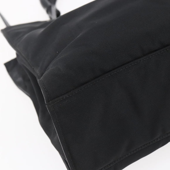 GUCCI GG Canvas Bamboo Hand Bag Nylon Black Silver 002 1016 Auth 154449