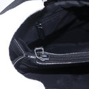 GUCCI GG Canvas Bamboo Hand Bag Nylon Black Silver 002 1016 Auth 154449-18