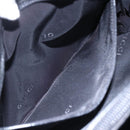 GUCCI GG Canvas Bamboo Hand Bag Nylon Black Silver 002 1016 Auth 154449-22