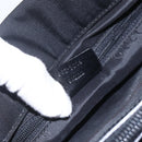 GUCCI GG Canvas Bamboo Hand Bag Nylon Black Silver 002 1016 Auth 154449-12