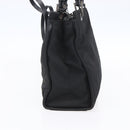 GUCCI GG Canvas Bamboo Hand Bag Nylon Black Silver 002 1016 Auth 154449-4