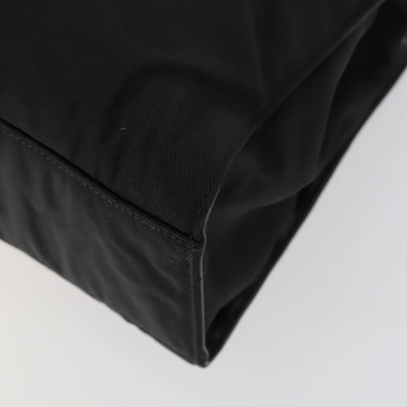 GUCCI GG Canvas Bamboo Hand Bag Nylon Black Silver 002 1016 Auth 154450