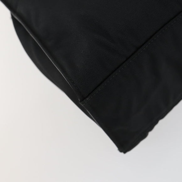 GUCCI GG Canvas Bamboo Hand Bag Nylon Black Silver 002 1016 Auth 154450