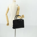 GUCCI GG Canvas Bamboo Hand Bag Nylon Black Silver 002 1016 Auth 154450-25