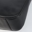 GUCCI Bamboo Shoulder Bag Leather 2way Black Silver 001 1638 Auth 154451-12