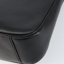 GUCCI Bamboo Shoulder Bag Leather 2way Black Silver 001 1638 Auth 154451-14