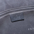 GUCCI Bamboo Shoulder Bag Leather 2way Black Silver 001 1638 Auth 154451-16