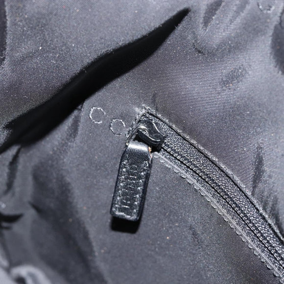 GUCCI Bamboo Shoulder Bag Leather 2way Black Silver 001 1638 Auth 154451