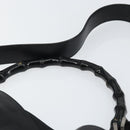 GUCCI Bamboo Shoulder Bag Leather 2way Black Silver 001 1638 Auth 154451-8