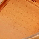 MCM Logogram Vicetos Boston Bag PVC Leather Brown Gold Auth 154457-16