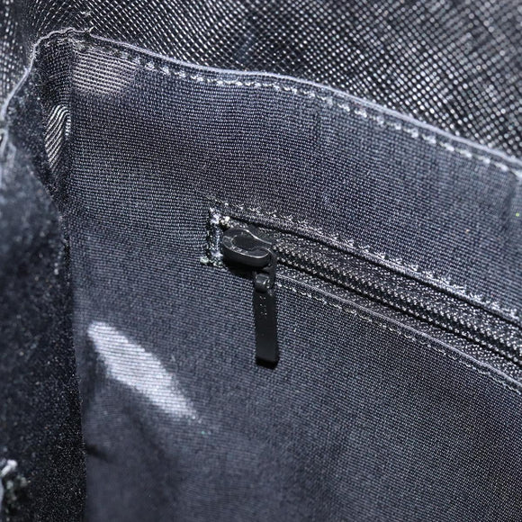 BURBERRY Nova Check Hand Bag Canvas Beige Silver Auth 154458