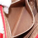 BURBERRY Nova Check Hand Bag Canvas Beige Gold Auth 154459-20