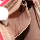 BURBERRY Nova Check Hand Bag Canvas Beige Gold Auth 154459-21