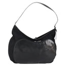 GUCCI Shoulder Bag Canvas Black Silver Auth 154461-1